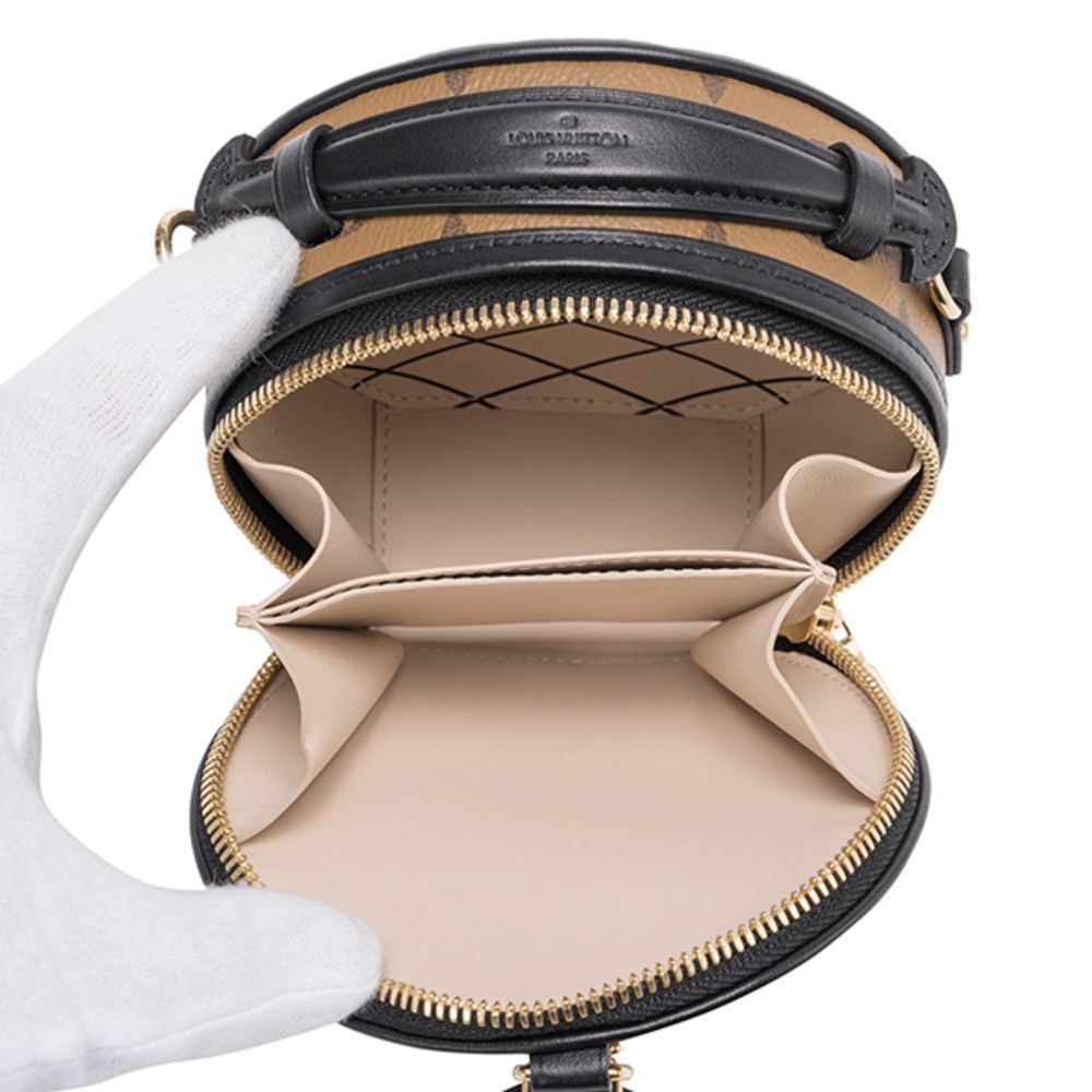 Louis Vuitton Reverse Monogram Boite Chapeau Souple Canvas Shoulder Bag Brown - Picture 5 of 8